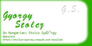 gyorgy stolcz business card